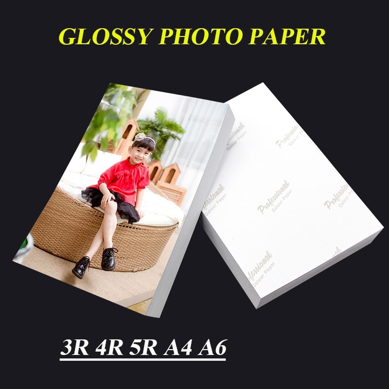 Photo Paper 3R 4R 5R A4 A6 100 sheets  Inkjet Printer High G