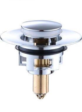 Wash Basin Sink Drain Stopper Brass Bathtub Plug Push-type B