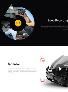 G300H Dash Cam 1296P FHD 160 Degree 2.0