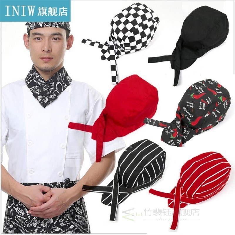 Cotton Colourfull  Chef Hat Pirates Chef Cap Skull Cap Profe