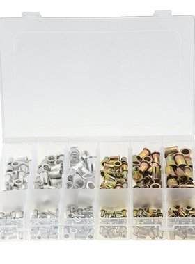 300PCS Zinc Plated Rivetnuts Blind Set Nutserts Threaded Ins
