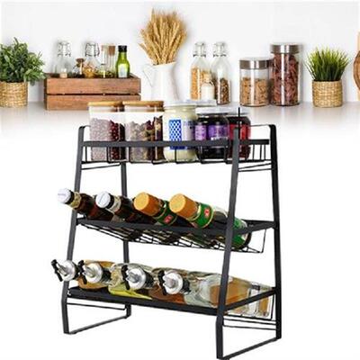 Three-layer Kitchen Storage Shelf Seasoning Vegetable Rack
