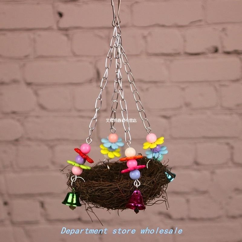 Handcraft Bird's Nest Toys 适用于Parrots To Play Bite Cl