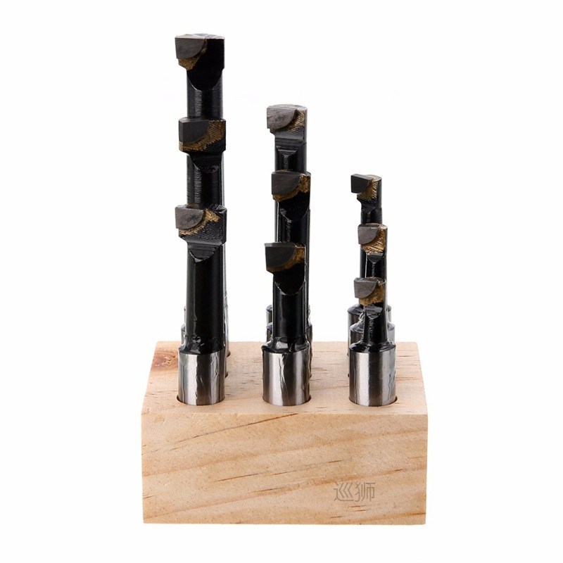 HLZS-9Pcs Durable Hard Alloy Shank Boring Bar Set Carbide Ti