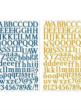 12-Sheet Self Adhesive Alphabet-Sticker Numbers Sticker