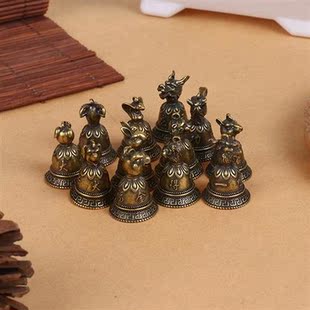 1pcs  Metal Chinese Zodiac Animal Small Bell Small Model