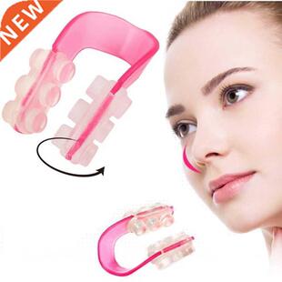 2PCS Pink Silicone Nose Shaper Lifting Clip Straightening Wo