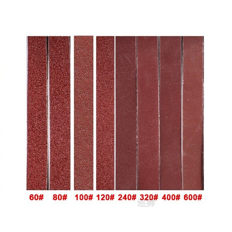 10Pcs 60 to 600 Grit 30mm x 540mm Abrasive Sanding Belts For