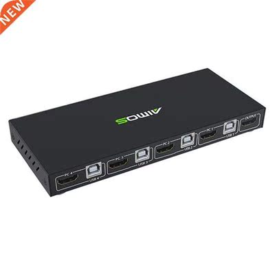 18Gbps 4K 60Hz Ultra HD Case 4 Input 1 Output KVM Switch Scr
