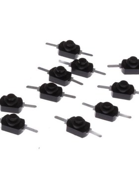 Plastic and Metal 10pcs 1A 30V DC 250V Black Latching On Of