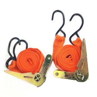 2pcs Lashing Car Cargo Ratchet Strap Tie Down Belt Equipment