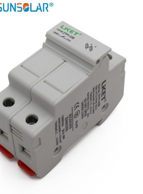 1 set 2P Parallel Fuse Holder 1000V DC Fusible 10x38 gPV, wi