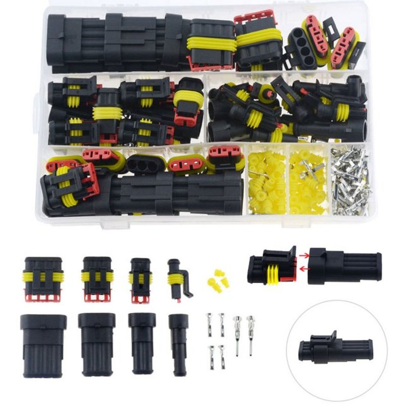 352PCS/BOX  AMP 1.5 Car Waterproof Connectors 1P 2P 3P 4Pin