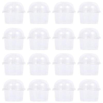 50 Pcs Raclette Set Portion Cups Lids Glass Container Clear