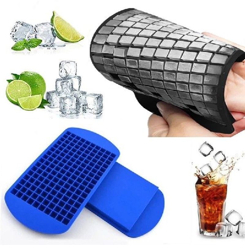 160 Grids Small Ice Cube mold Mini Ice Cubes Tray Silicone
