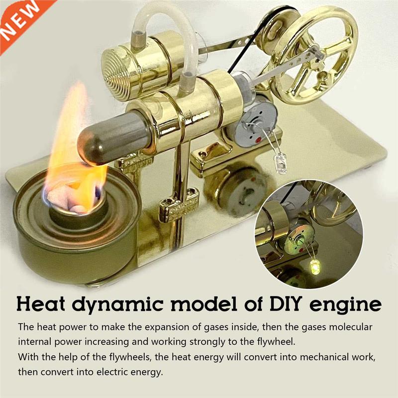 Stirling Engine Motor Model Heat Power Generator Science Edu