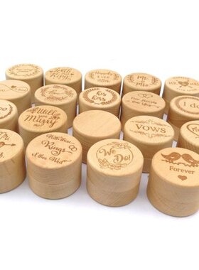 Personalized Engraving Rustic Wedding Wooden Ring Box Jewelr