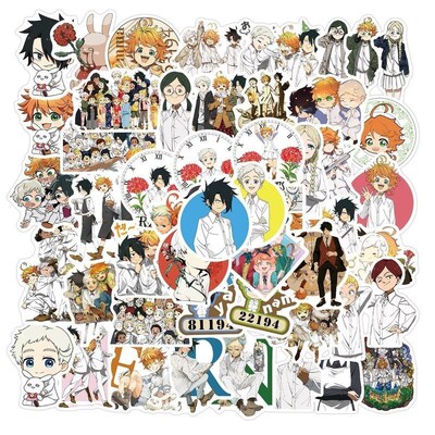 50pcs/pack Japanese Anime The Promised Neverland Stickers f