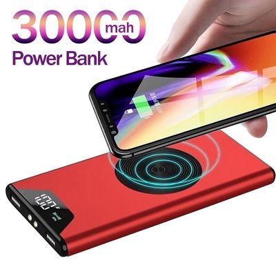 Power Bank 30000mAh Qi Wireless Portable Charger Charg