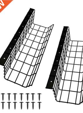 2Pcs Under Desk Cable Management Tray Wre Cord Power Strp