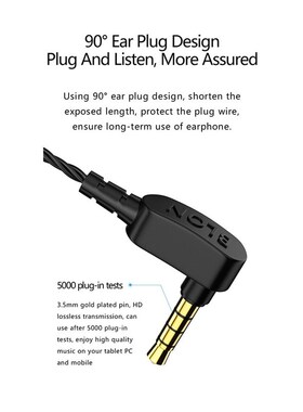 BLON BL03 1.2m niversal 3.5mm  HiFi In-Ear Wired Earphones D