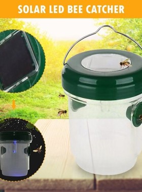 LED Solar Powered Wasp Traps Outdoor Hanging Bee Catcher Ins