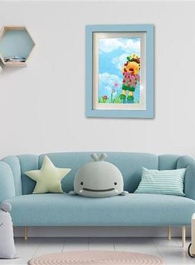 2pcs Artwork Picture Frame with Mat Wooden Frames Hold Up