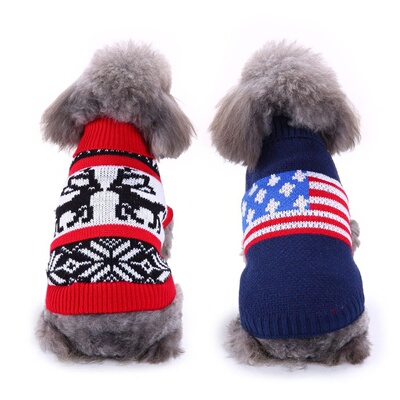 Warm Pet Dog Clothes Dog Reindeer Sweaters New Year