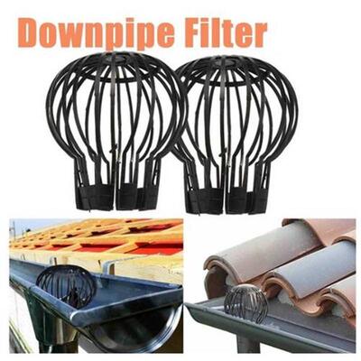 2PCS Gutter Guard Downspouts Filter Strainer Preventing Leaf