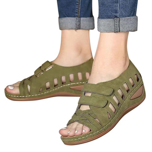 2022 Casual Heels Sandals Shoes Women Sandals Soft Wedges Sh
