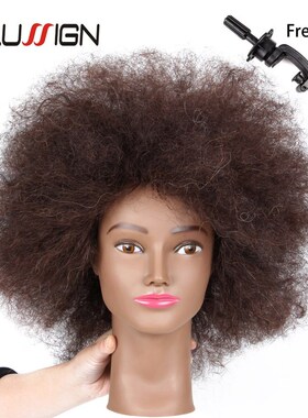 Traininghead Salon Afro Mannequin Head Human Hair Dummy Doll