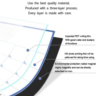 Dry Board Magnetic Weekly Monthly Planner Calendar Black Boa