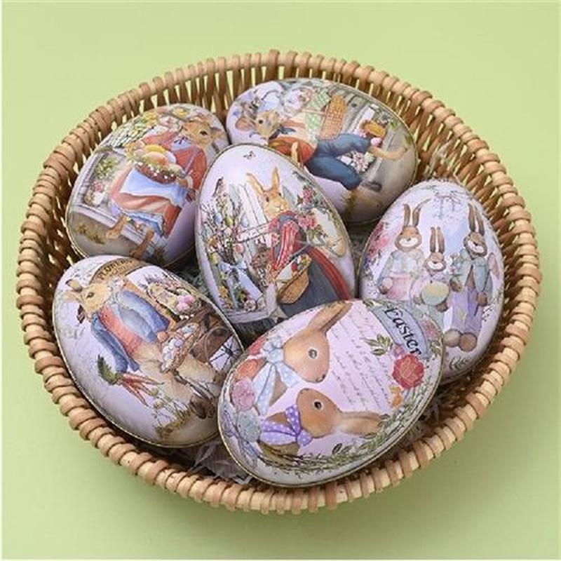 Easter Color Egg Shape Candy Eggshell Box Creative Rabbit