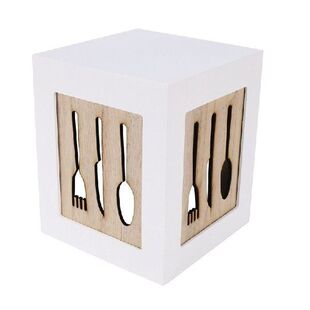 Wooden Utensils Holder Cutlery Kitchen Flatware Cutlery