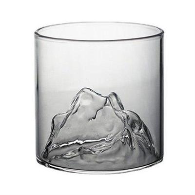 Whisky Glasses 3D Mountains Bottom Glass Material 200ML