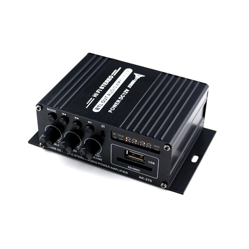 AK370 12V Mini Audio Power Amplifier Bluetooth Amplifier Aud