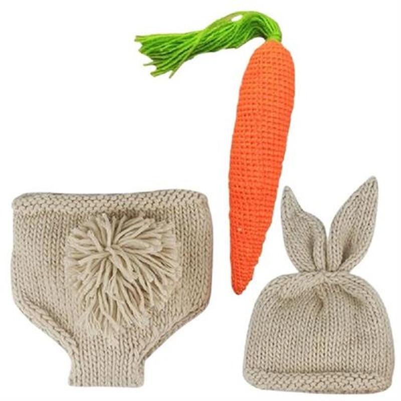 Newborn Bunny Outfit Photography Baby Props Easter Hat