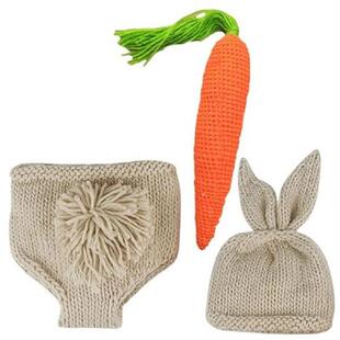 Newborn Bunny Outfit Photography Baby Props Easter Hat