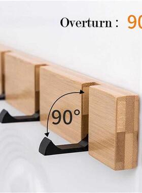 Foldable Coat Rack Bamboo Hallway Hat Hook Hanger Bedroom Do