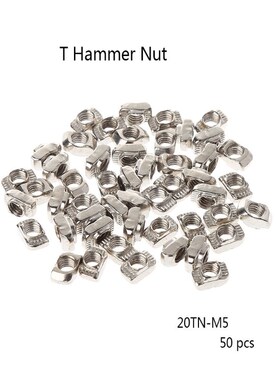 50Pcs/Set Printer M5 T Hammer Nut Fastener Connector For 202