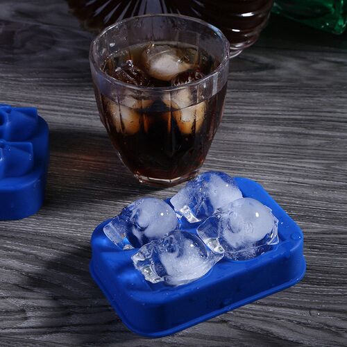 3D Skull Ice Silicone Mold Maker Ice Cube Tray Pudding Mold