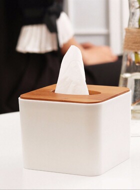 Newest Plastic Tissue Box Holder for Car Square Wooden