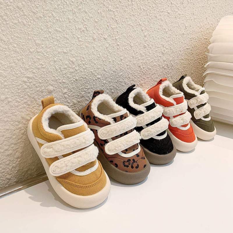 Winter children's Plush colored canvas shoes 2021 ne