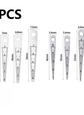 6 Pcs Wedge Feeler Calliper Gap Gauge Bore Gauge 0-70mm Insi