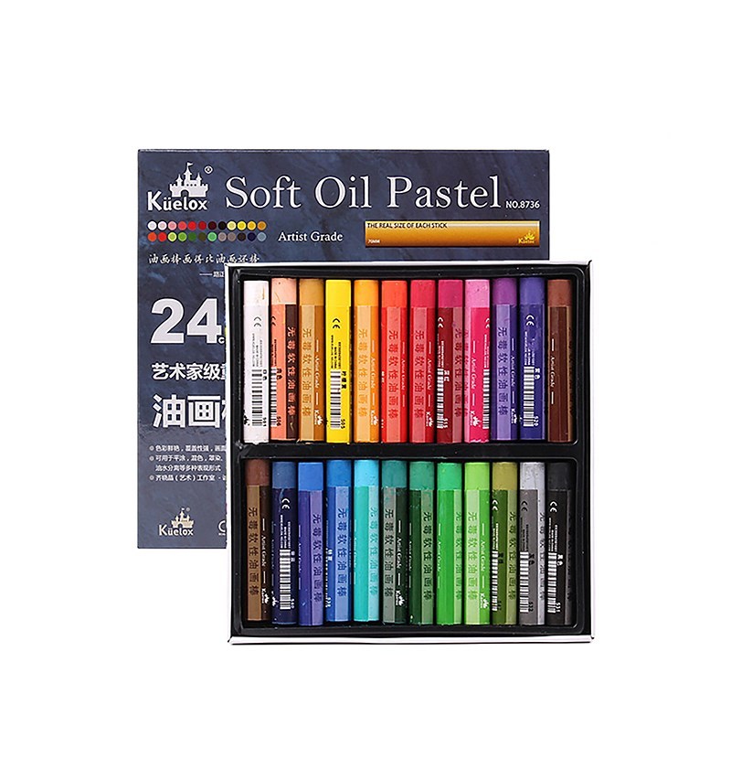 Kuelox Oil Pastels 24/36 Colors Soft Intense Pastel Oily Cr