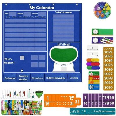 Kids Calendar For Learning Set Classic Classroom Bulletin