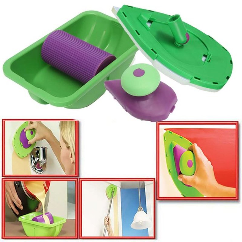 Home Wall Decorate Painting Roller Tray Brush Household Deco