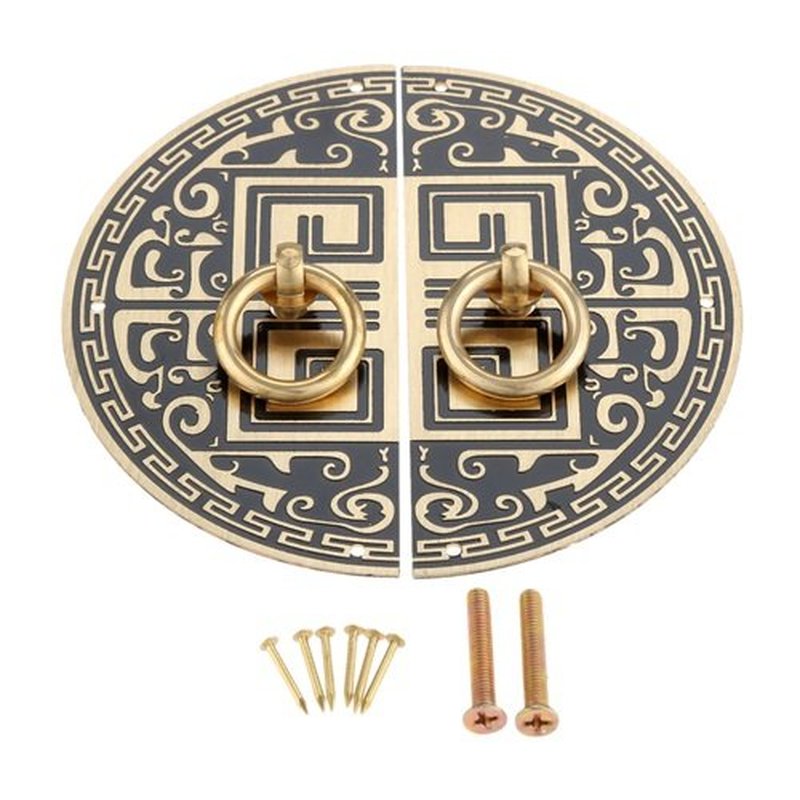 1Pair 11cm 14cm Chinese Antique Furniture Handle Copper Fitt