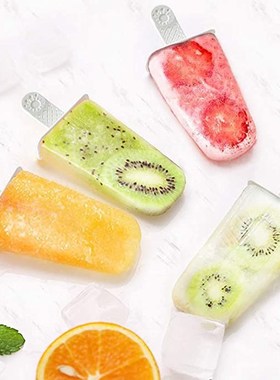 6 Pieces Popsicle Mold Silicone BPA Free IcePop Form Molds R