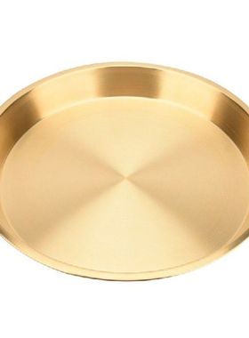 Promotion! 24X24cm Handmade Round Copper Brass Plate Tray